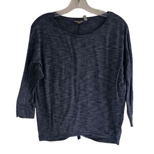 Athleta Womens Monarch Top Heather Blue  Back Tie Stretchy Sporty Size XS